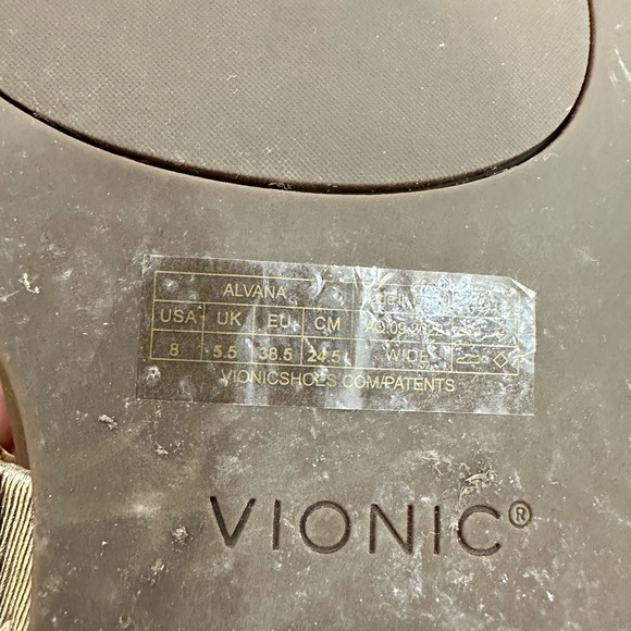 Vionic Gold Slide Flip Flops - Picture 3 of 6